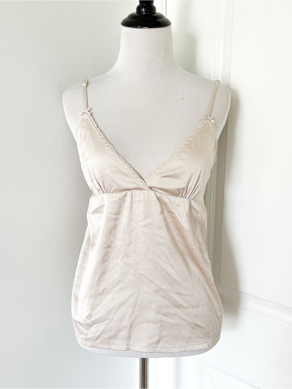Brandy Melville Light Beige Satin Cami Top